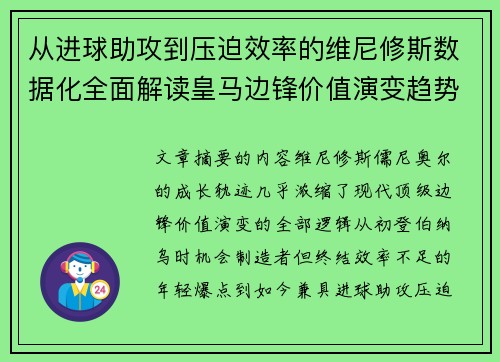 从进球助攻到压迫效率的维尼修斯数据化全面解读皇马边锋价值演变趋势